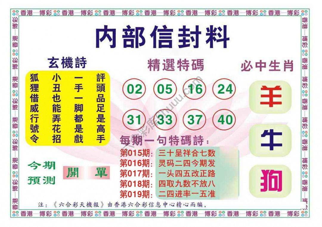 内部信封料