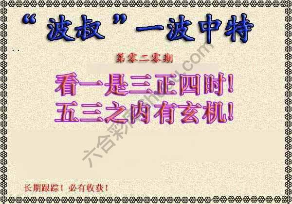 波叔一波中特