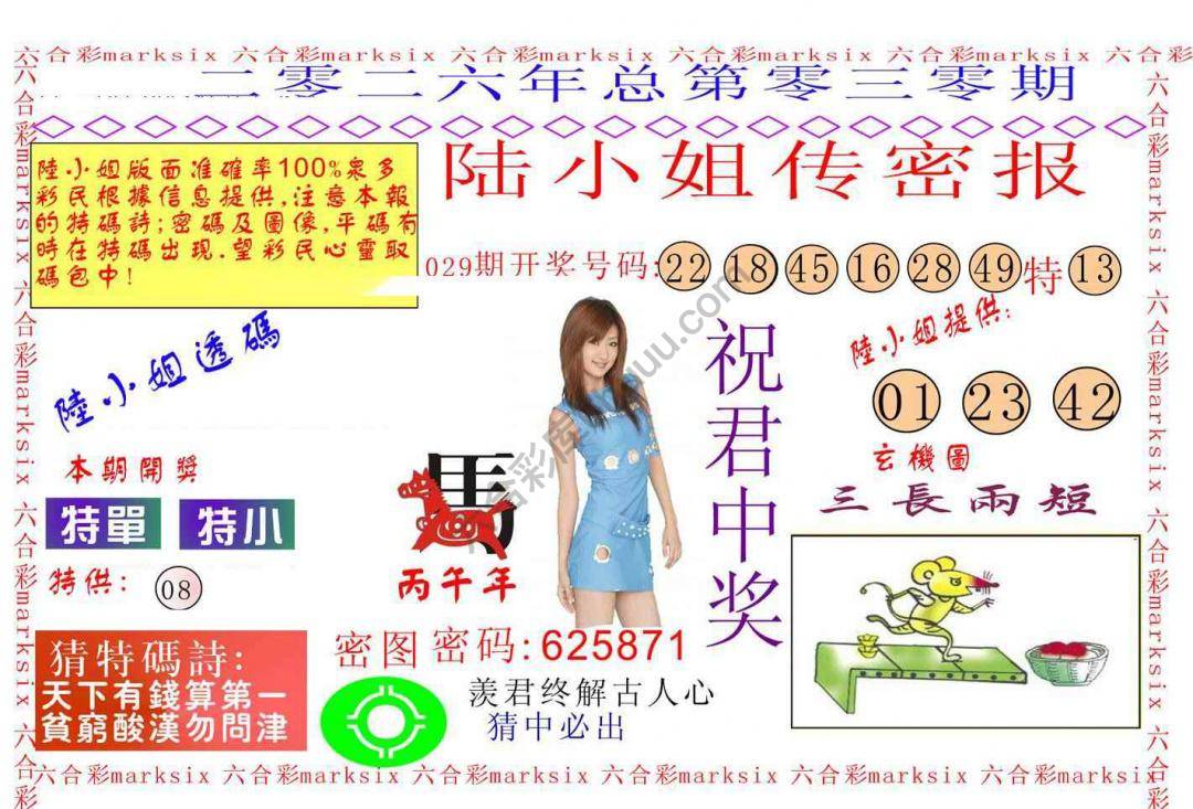 陆小姐传密