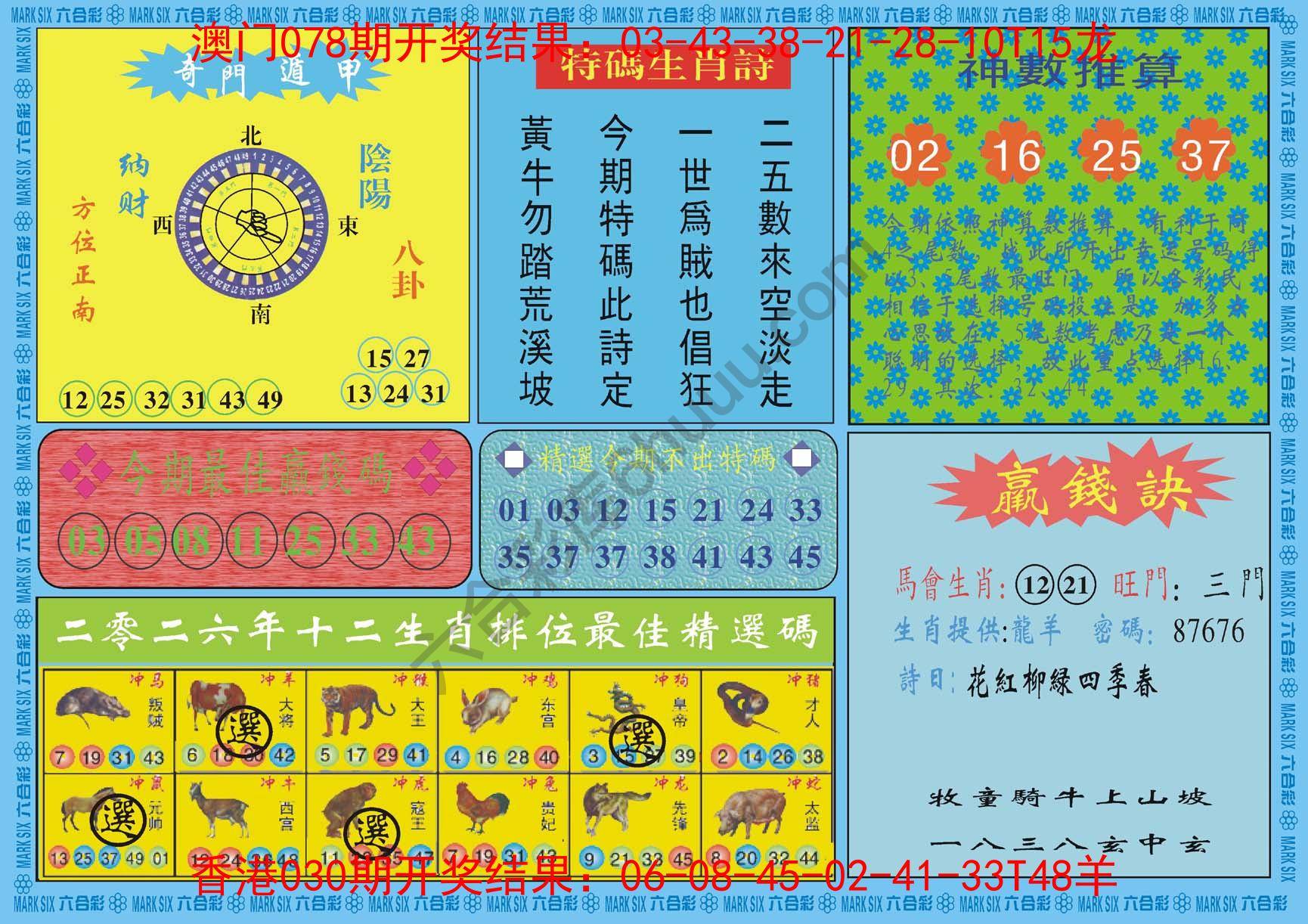 黄大仙灵码