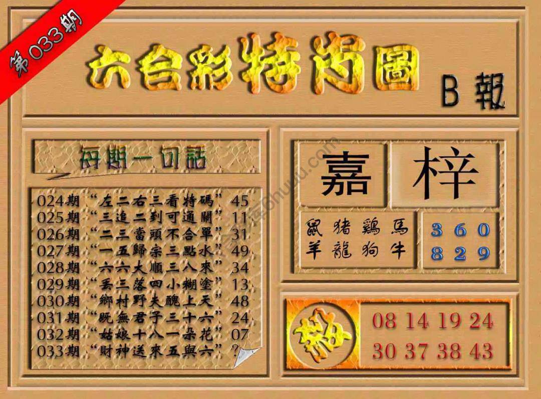 六合彩特肖图