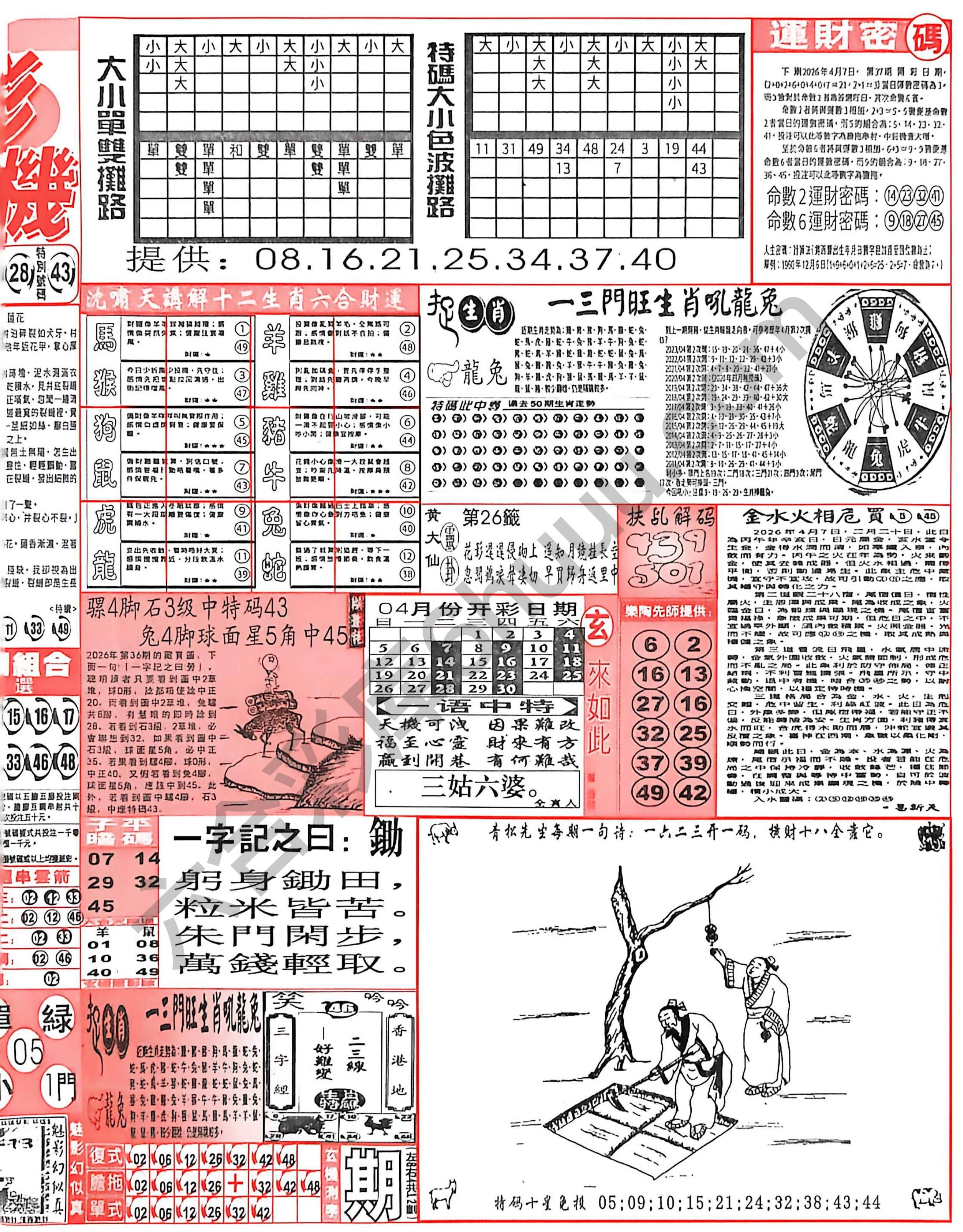 六合彩玄机