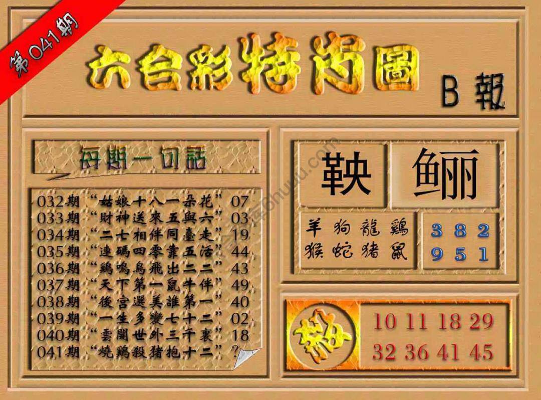 六合彩特肖图