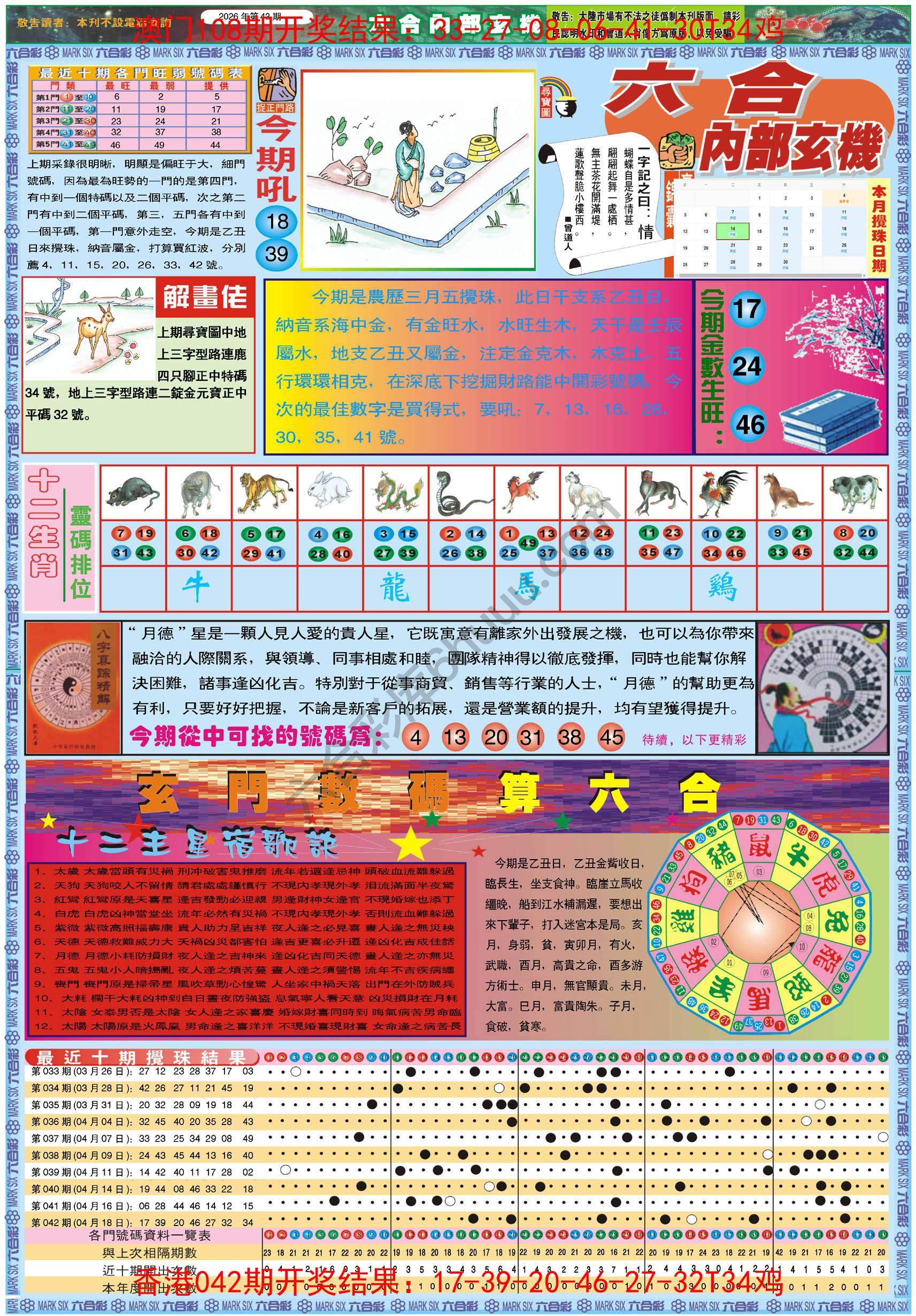 六合内部玄机港版