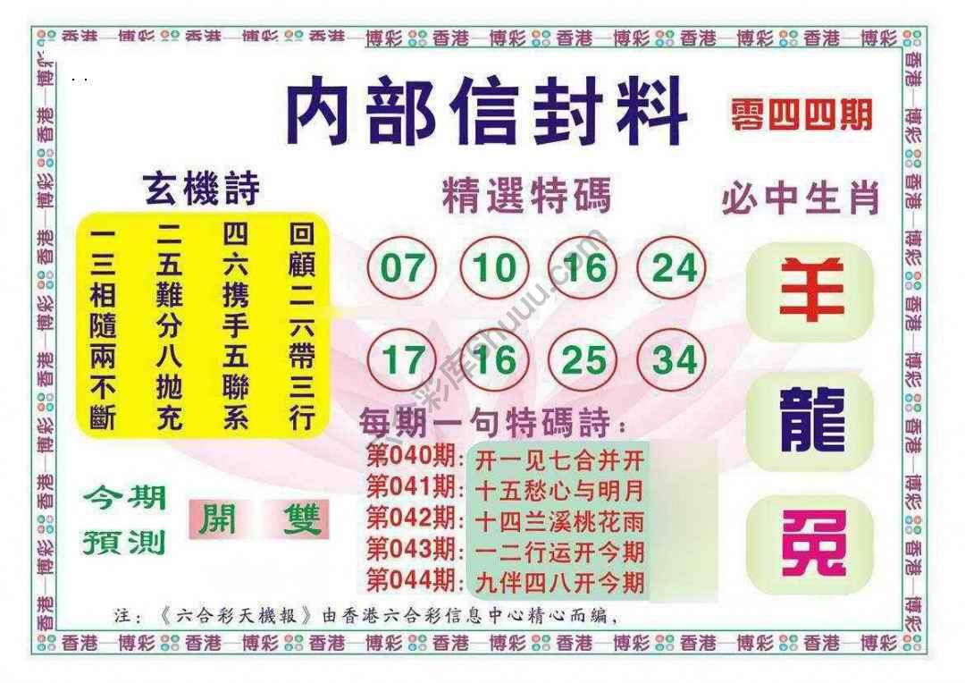 内部信封料