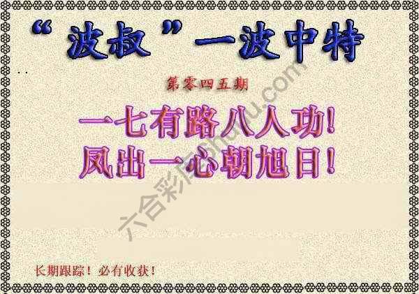 波叔一波中特