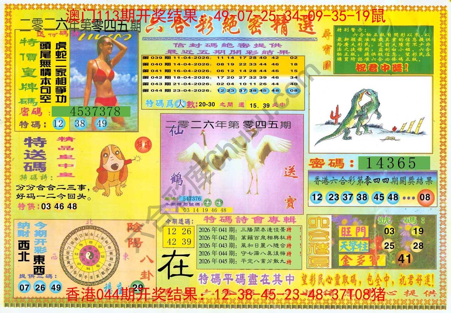 六合彩绝密精选