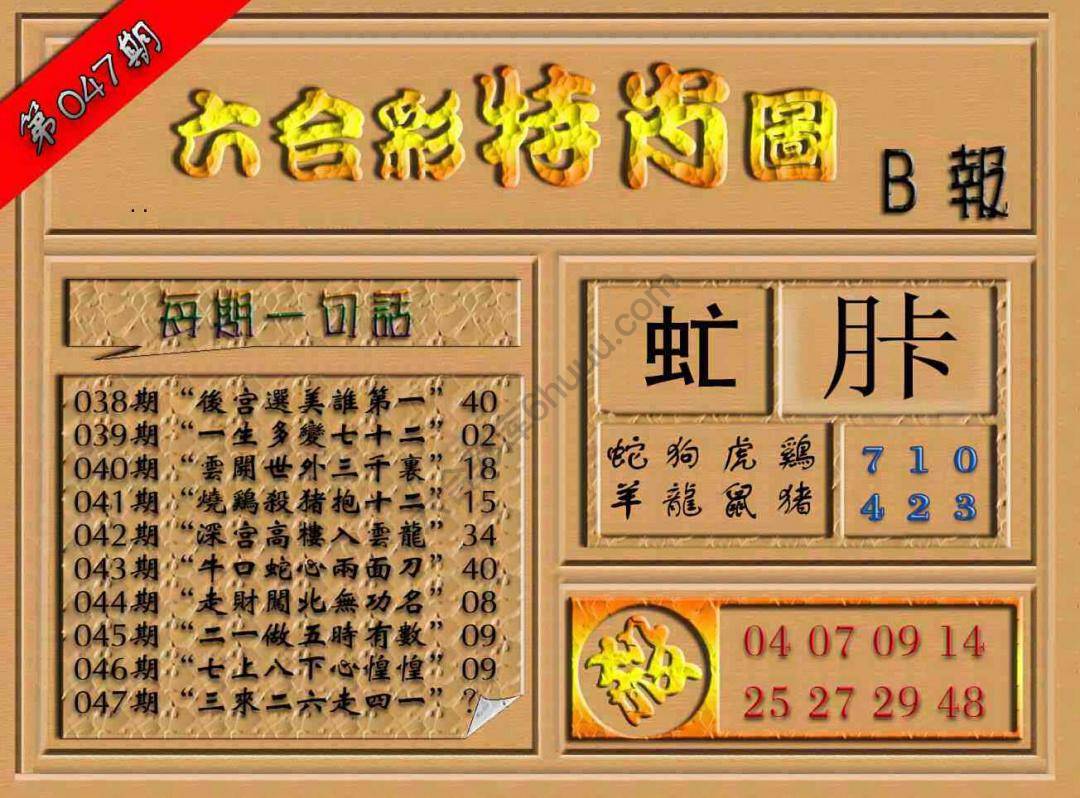 六合彩特肖图