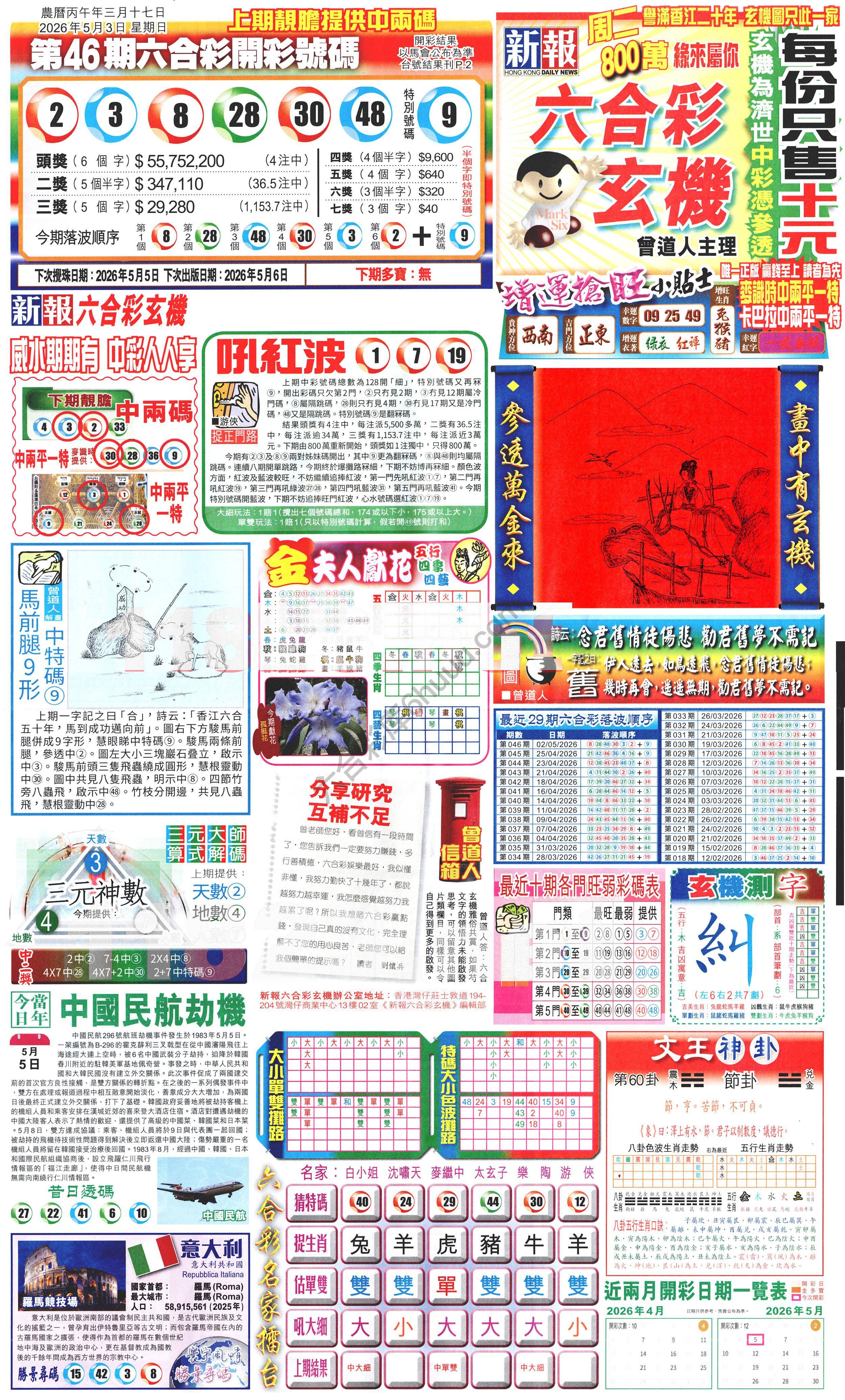 新报六合彩玄机