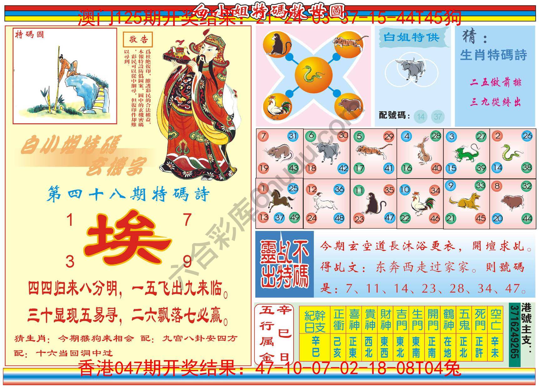 白小姐特码救世报