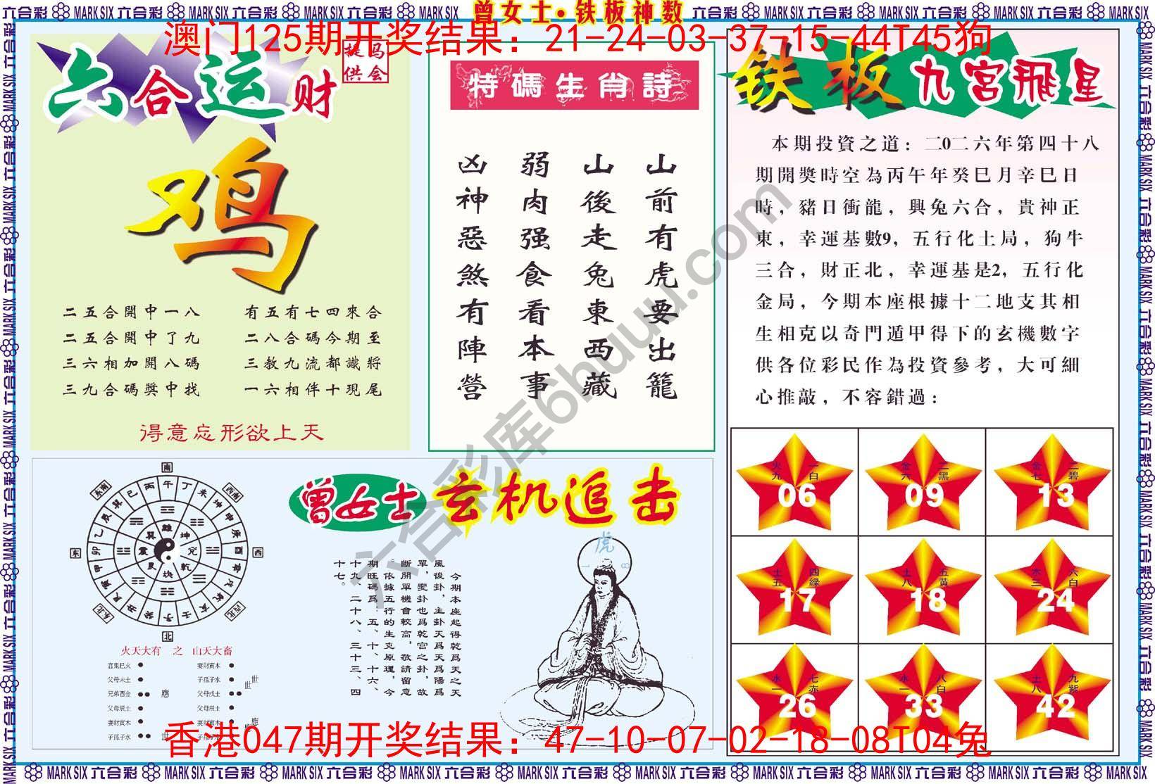 曾女士铁板神数