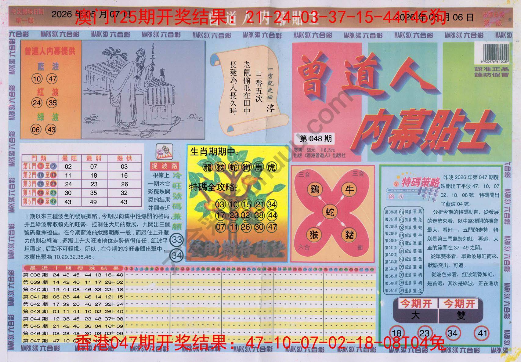 曾道人内幕贴士
