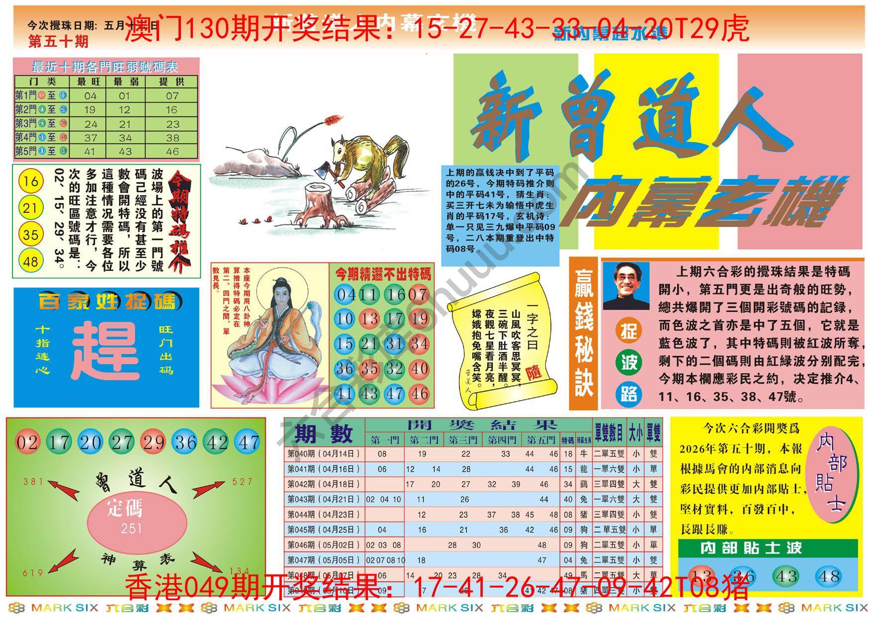 新曾道人内幕玄机
