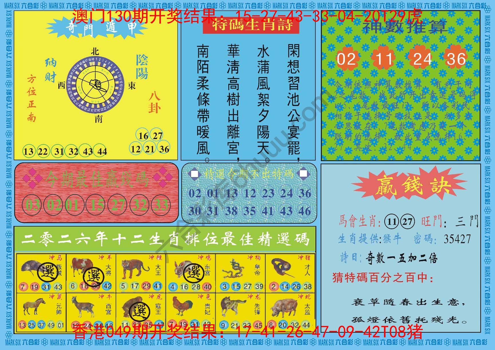 黄大仙灵码