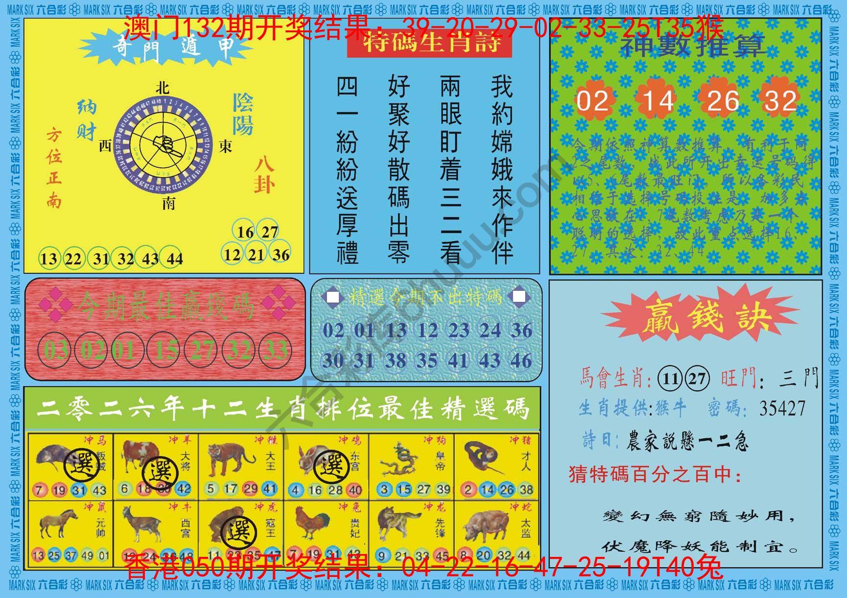 黄大仙灵码