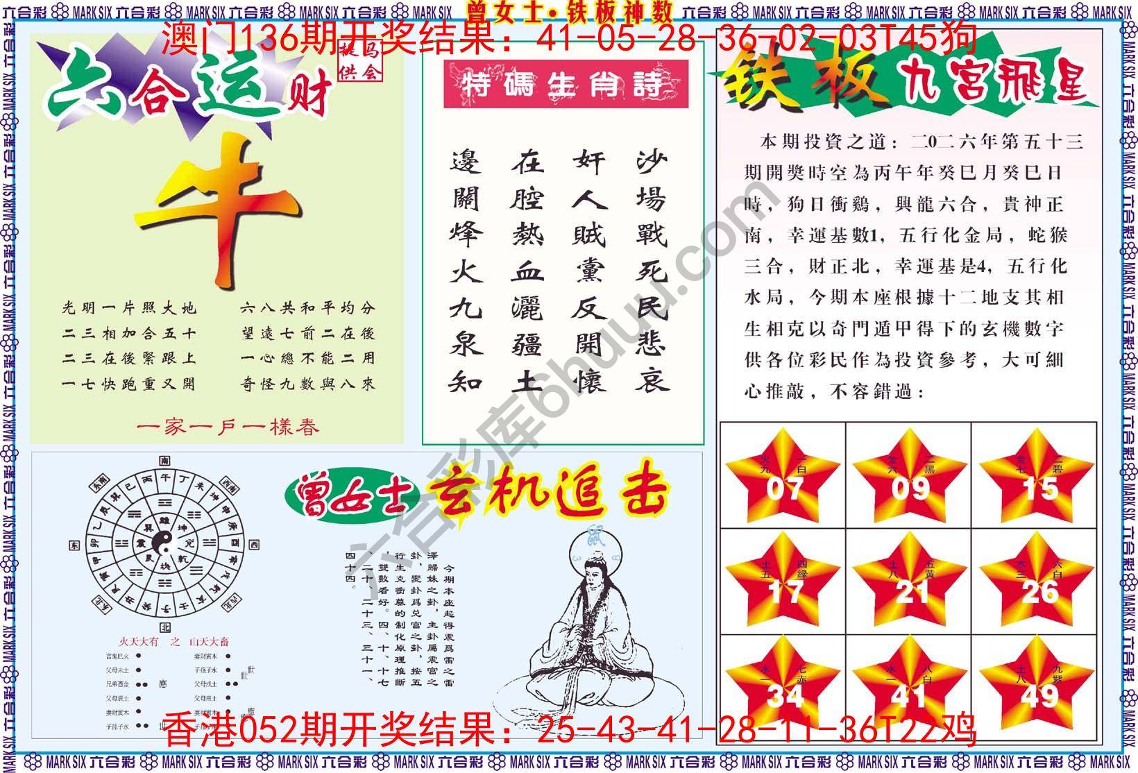 曾女士铁板神数