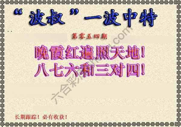 波叔一波中特