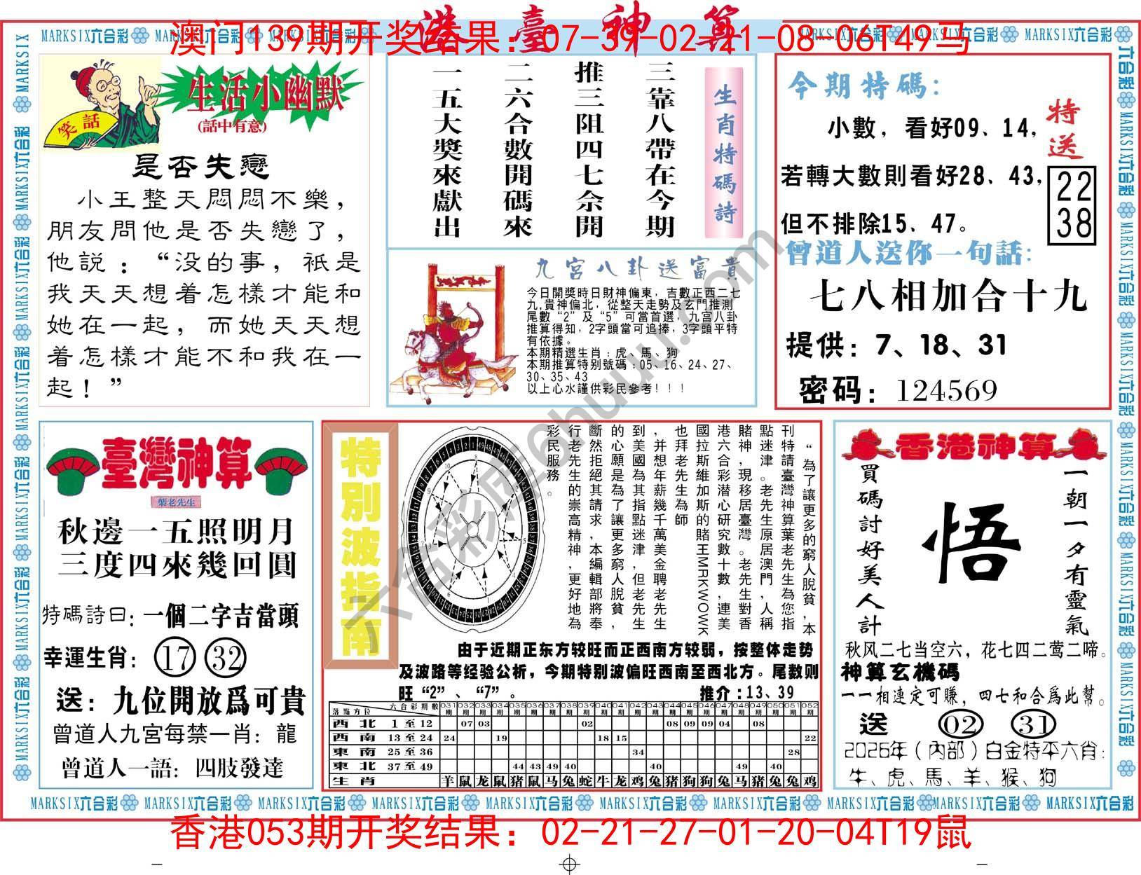 港台神算
