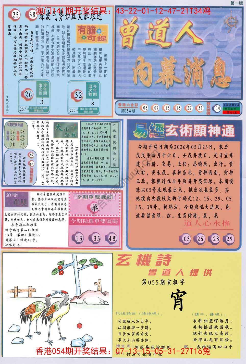 曾道人内幕消息