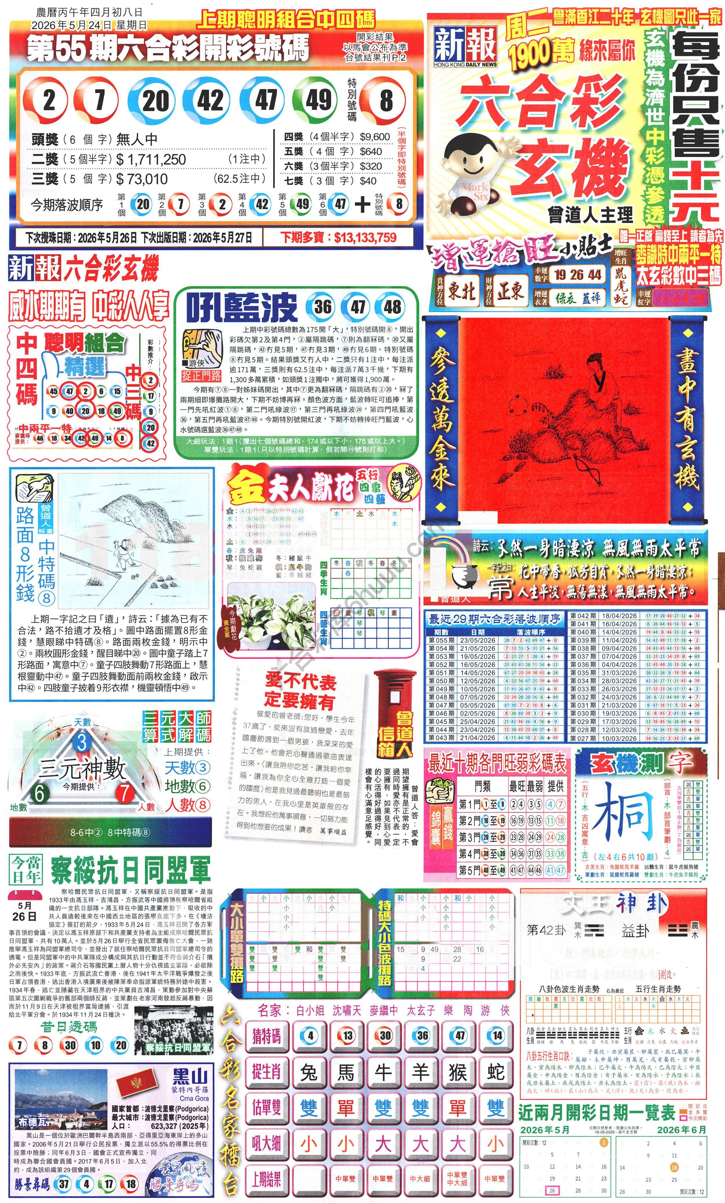 新报六合彩玄机