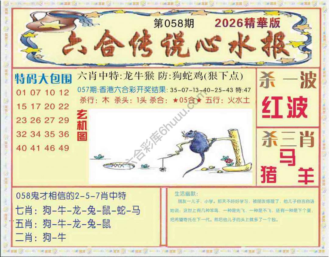 六合传说心水报
