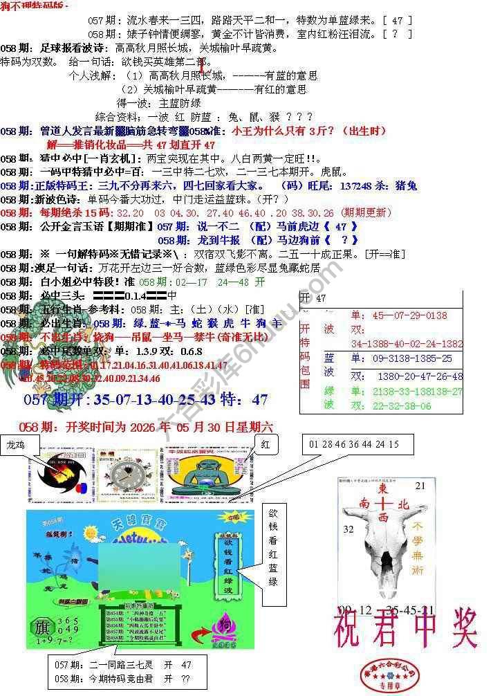 青龙五鬼报