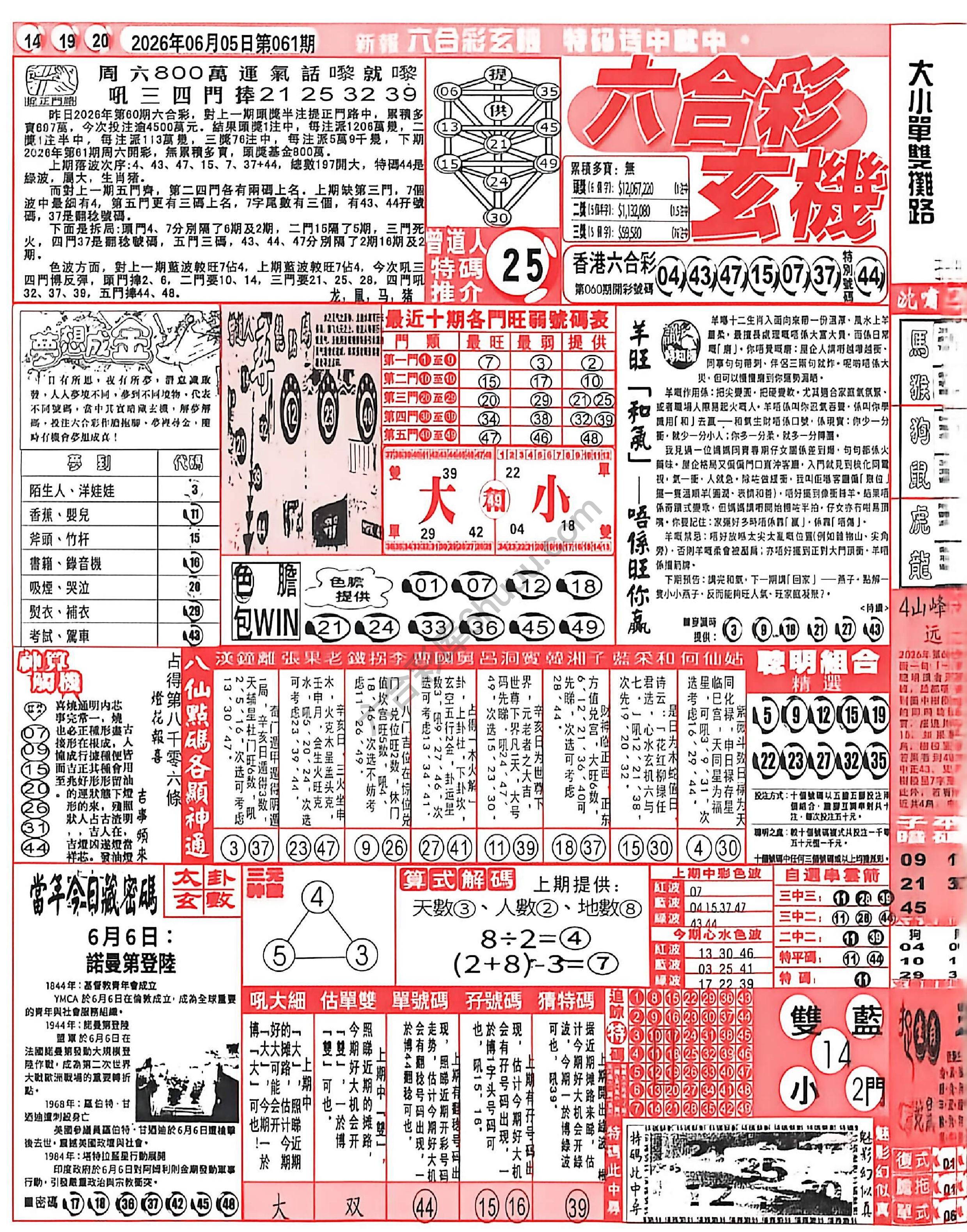 六合彩玄机