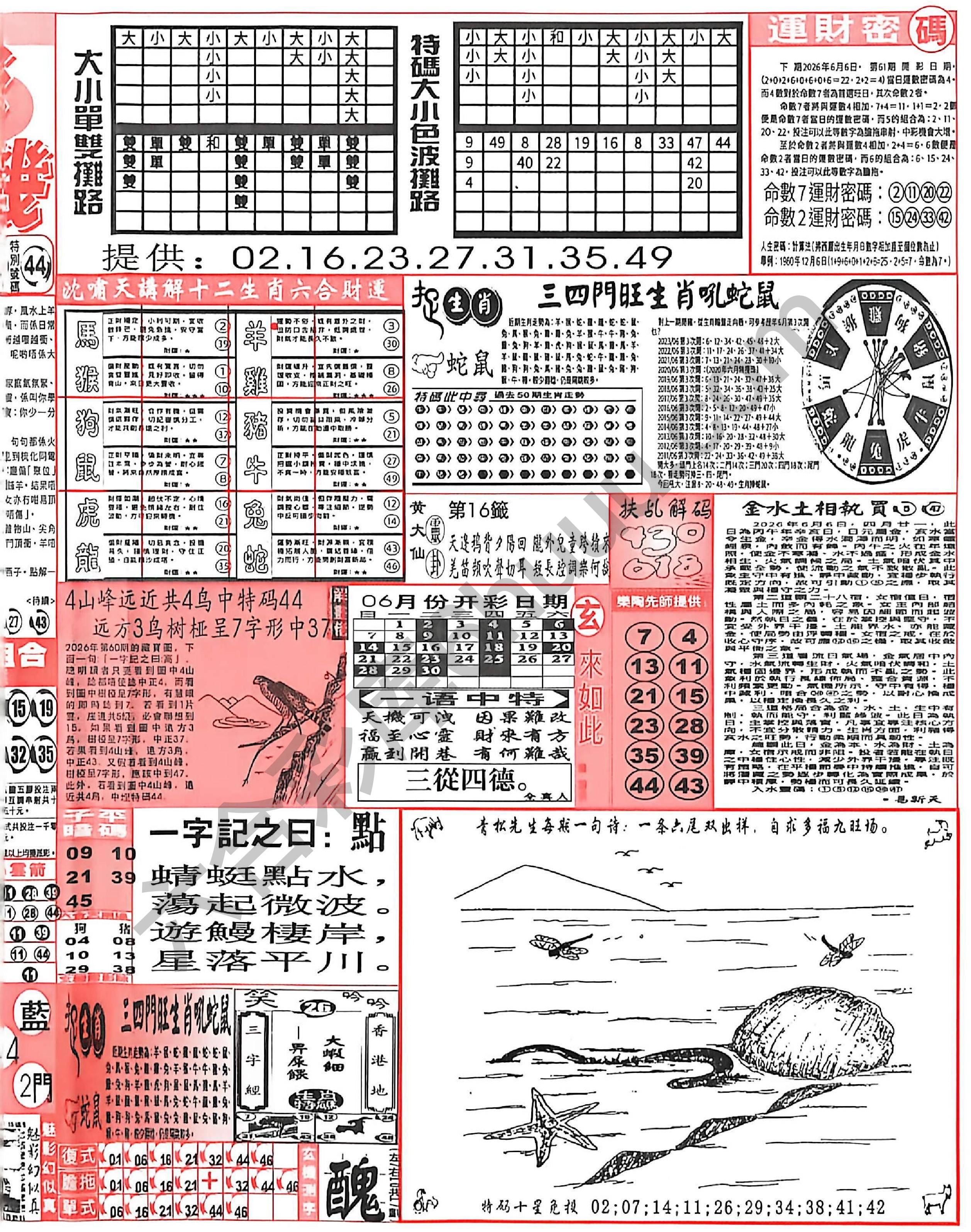 六合彩玄机
