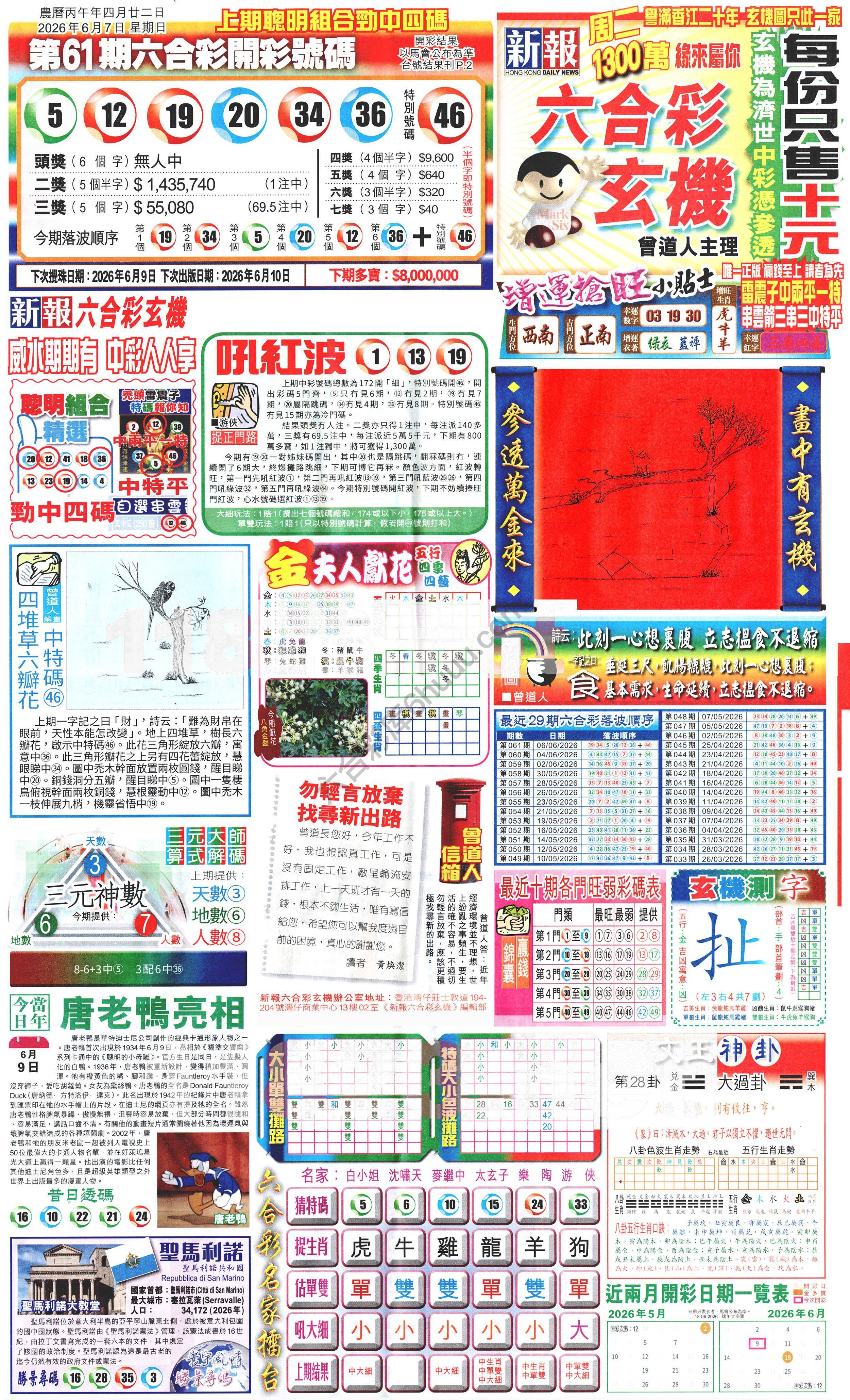 新报六合彩玄机