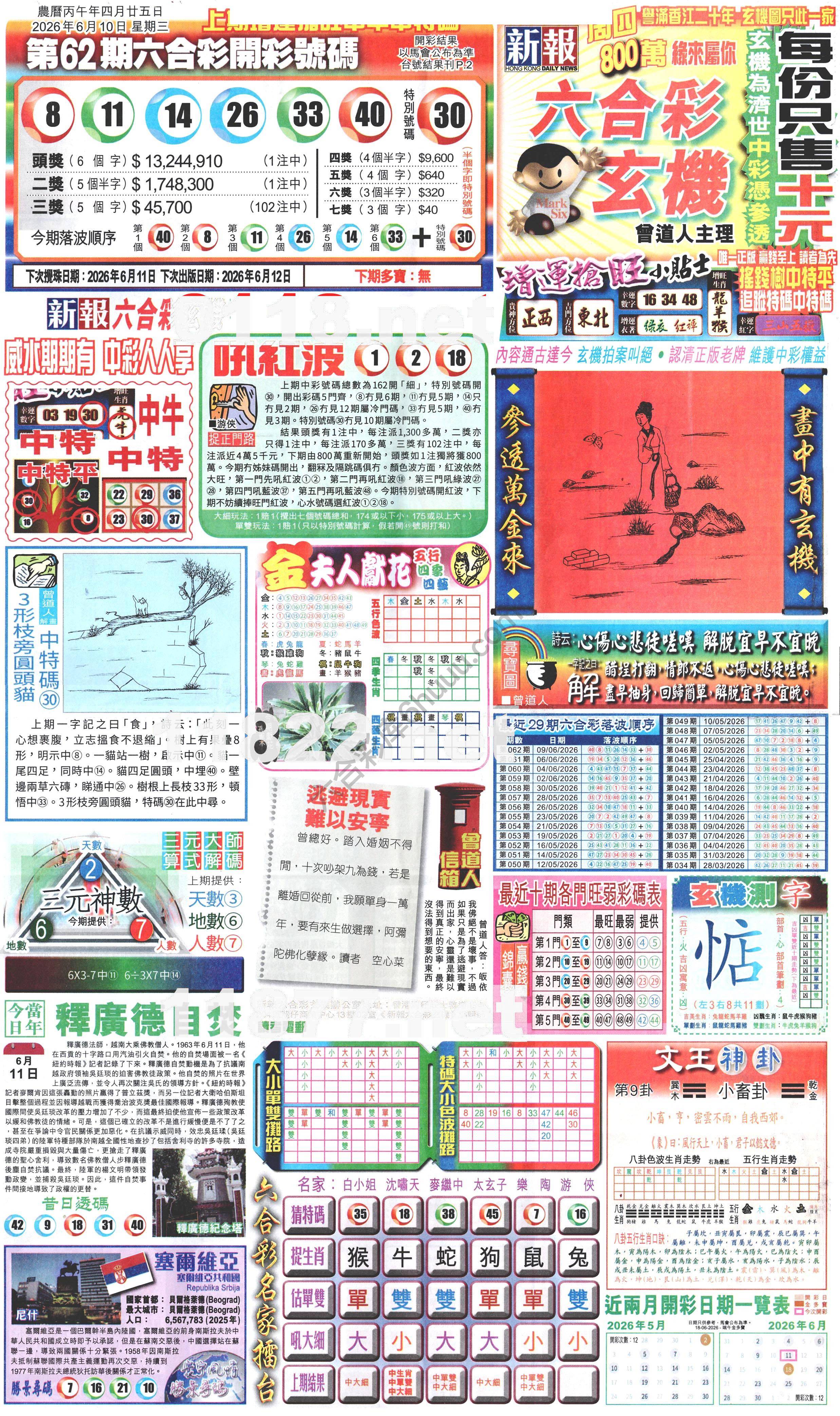 新报六合彩玄机