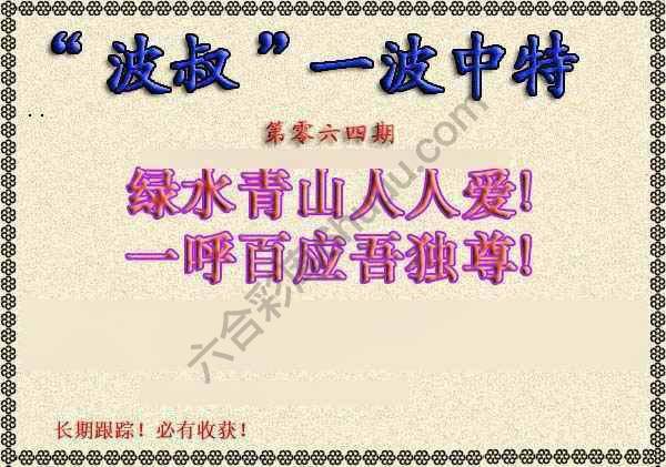 波叔一波中特
