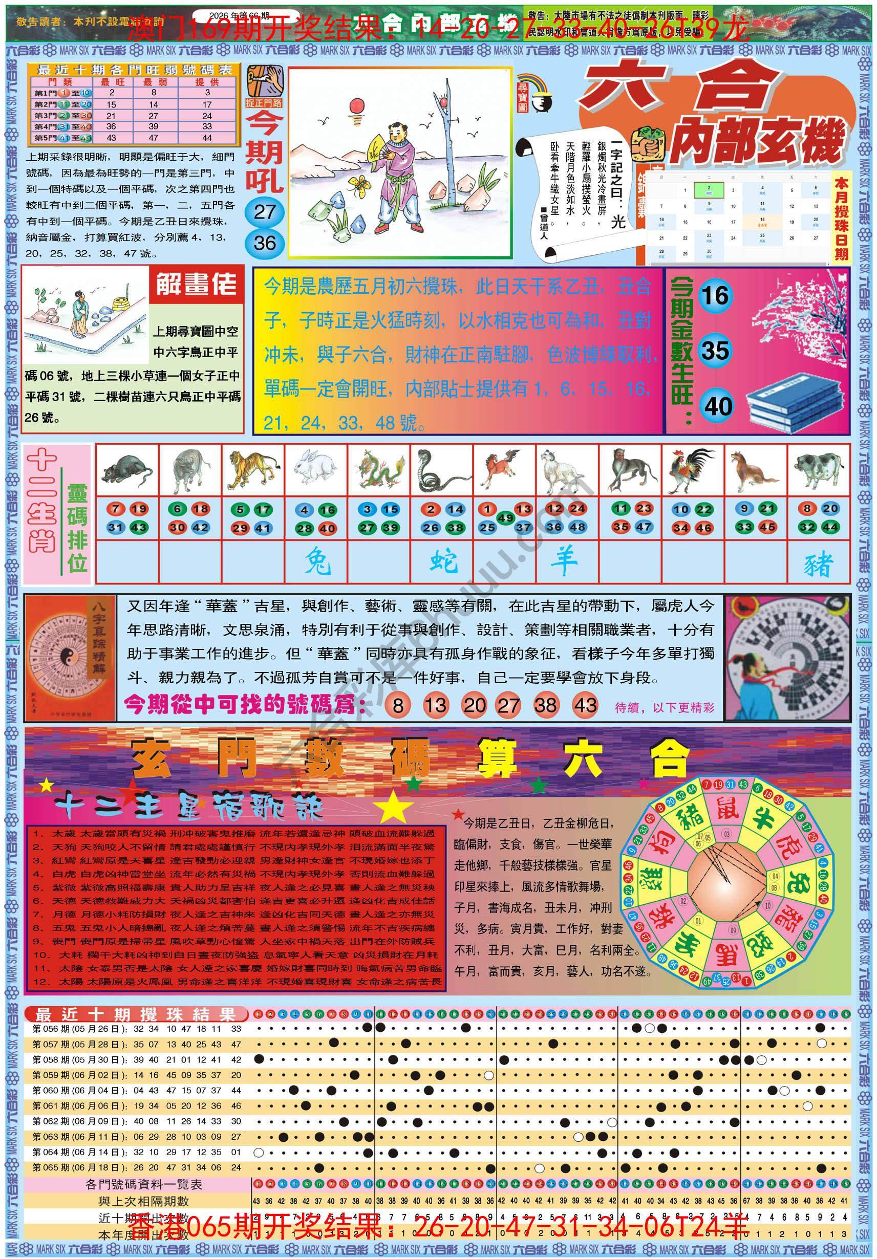 六合内部玄机港版