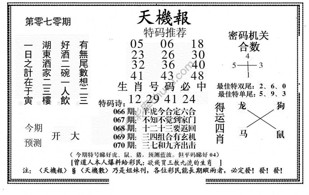 天机报
