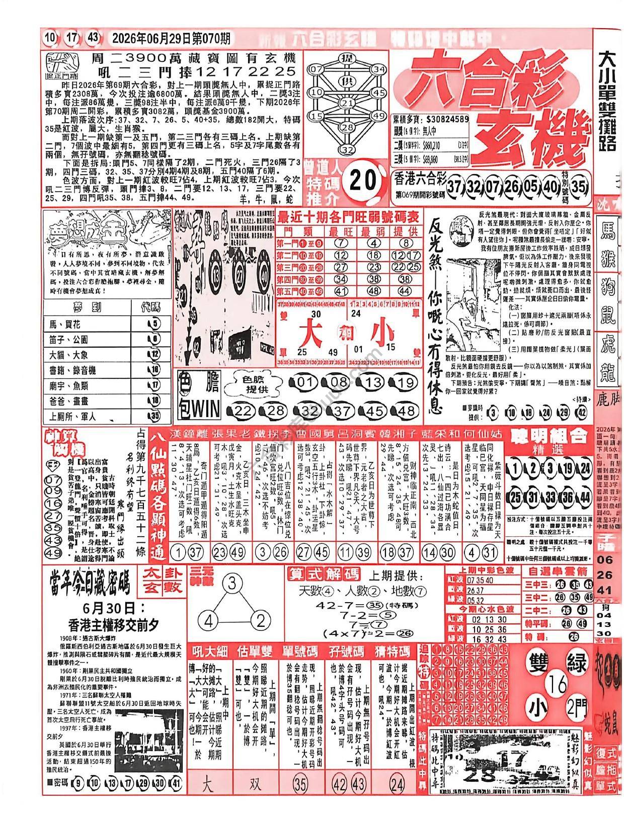 六合彩玄机
