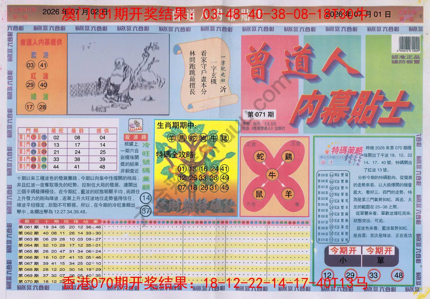 曾道人内幕贴士