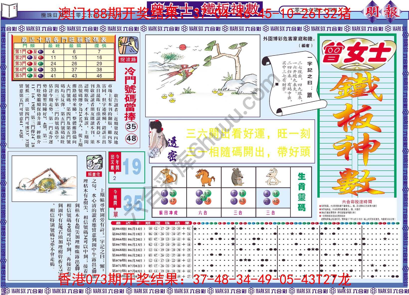 曾女士铁板神数
