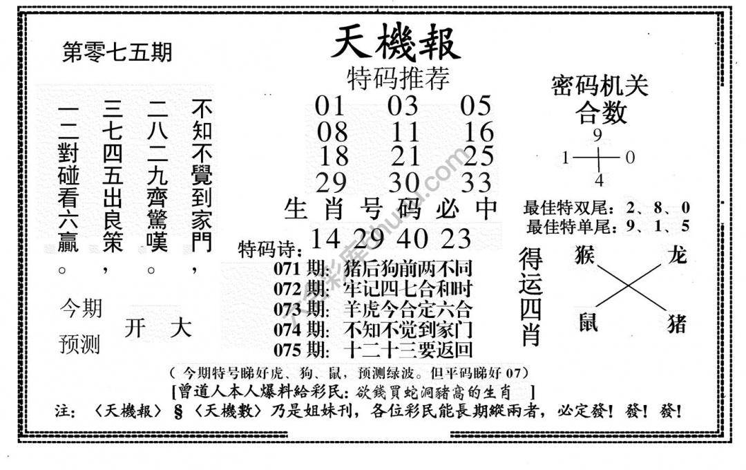 天机报