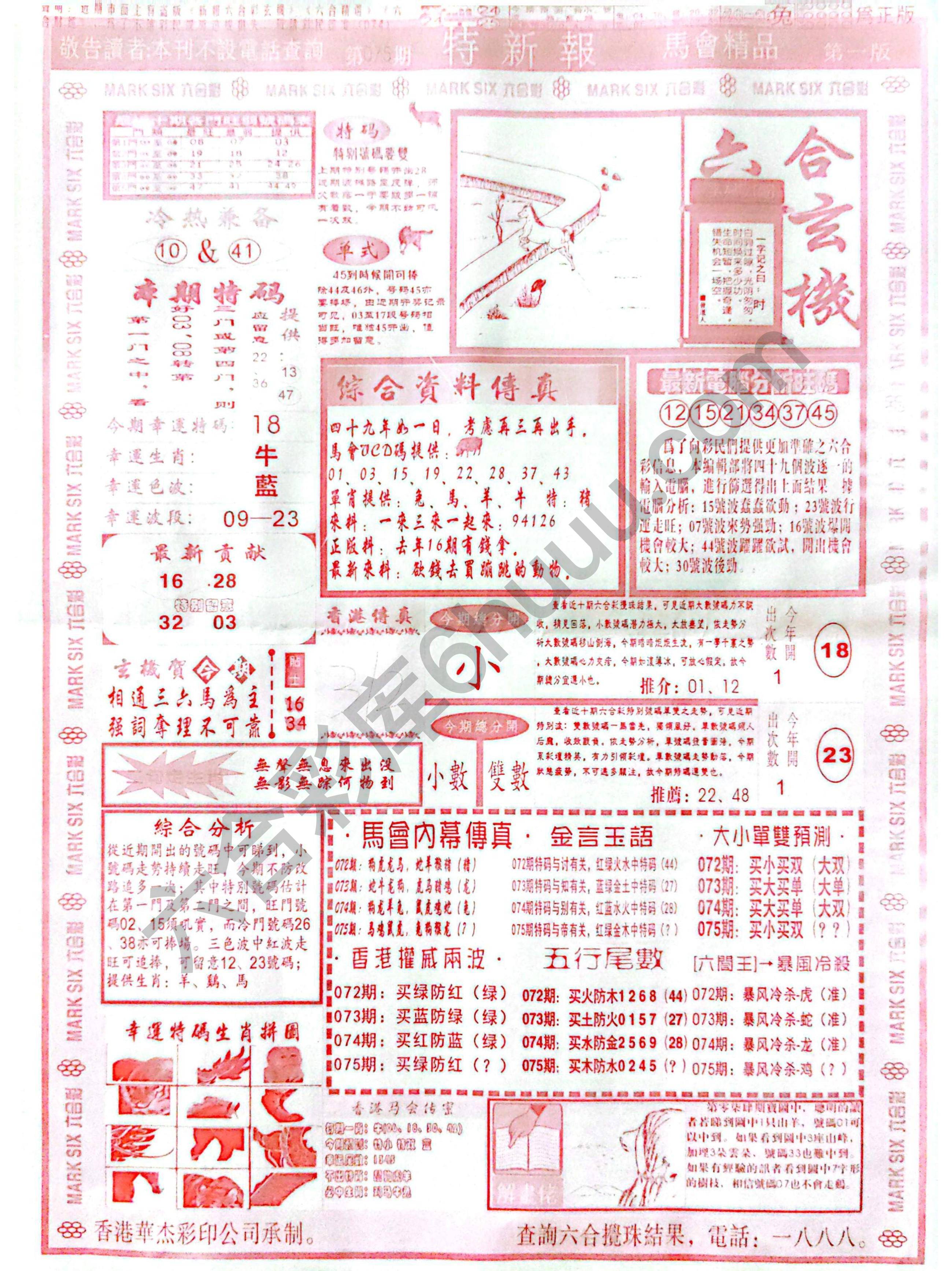 特新报大版