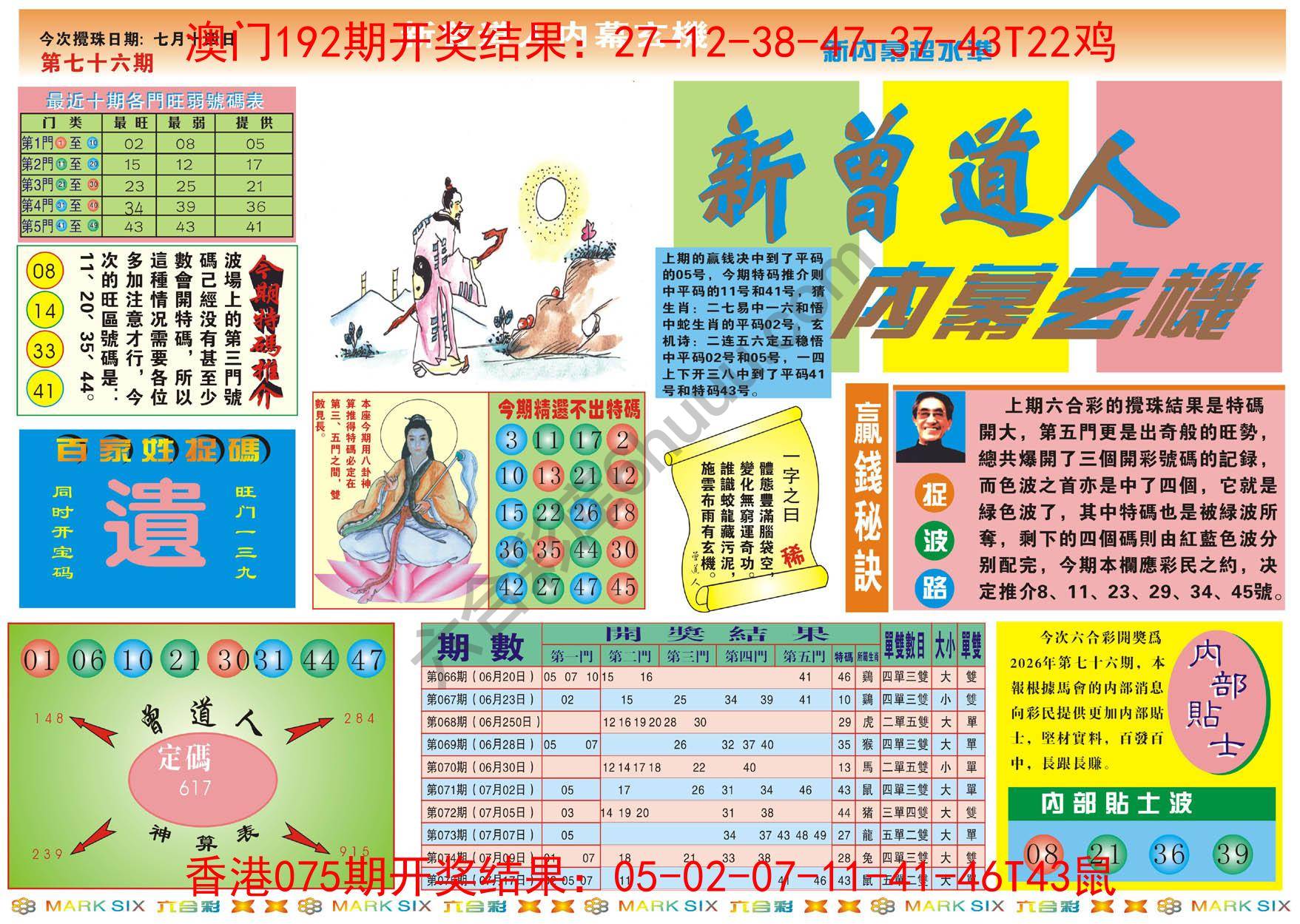 新曾道人内幕玄机