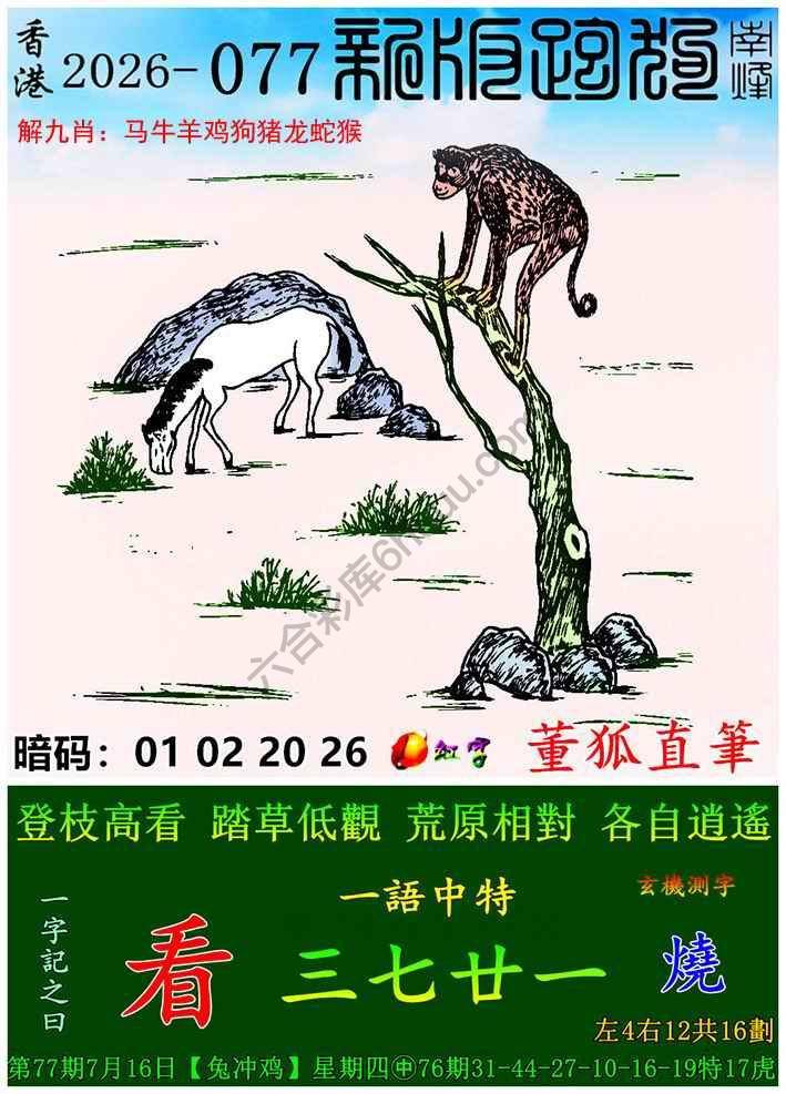 跑狗图（新版）