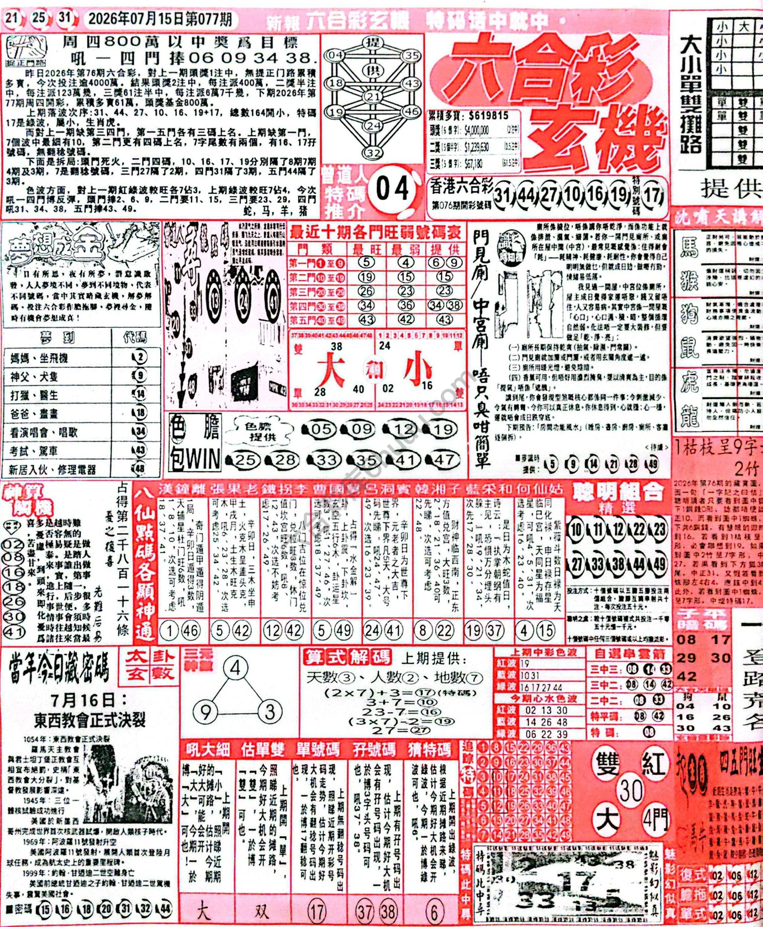 六合彩玄机