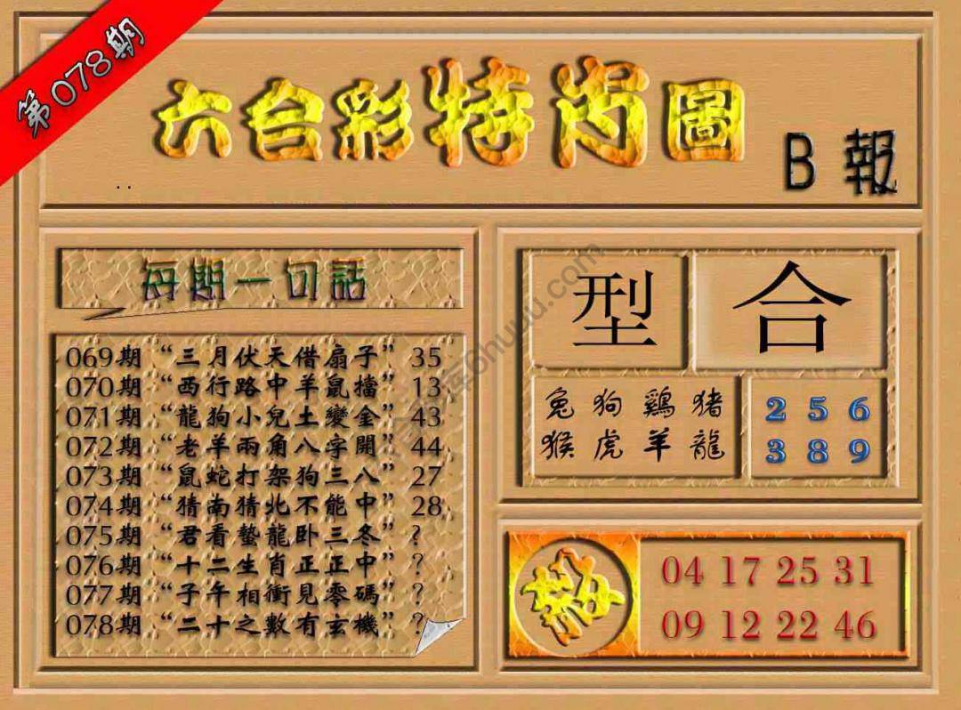 六合彩特肖图