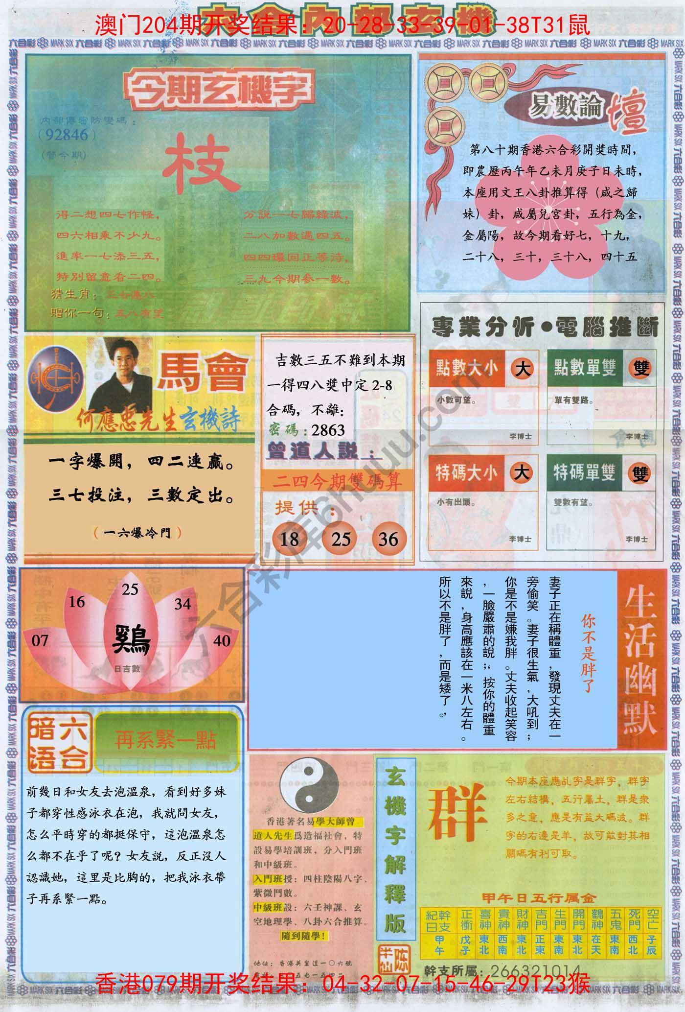 六合内部玄机