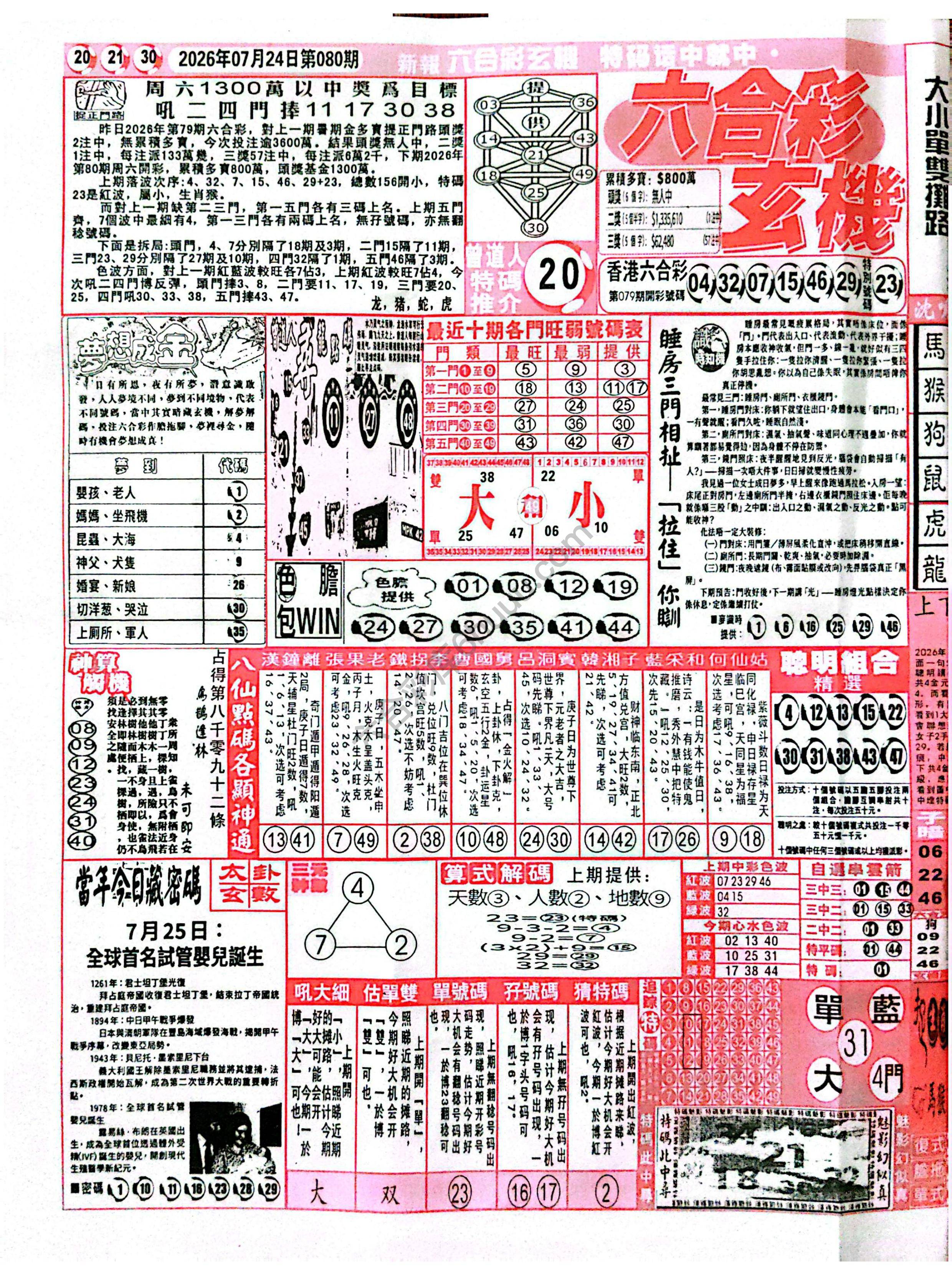 六合彩玄机