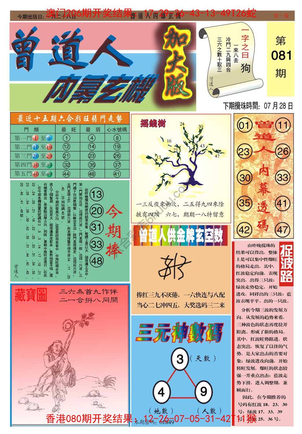 曾道人内幕玄机（加大版）