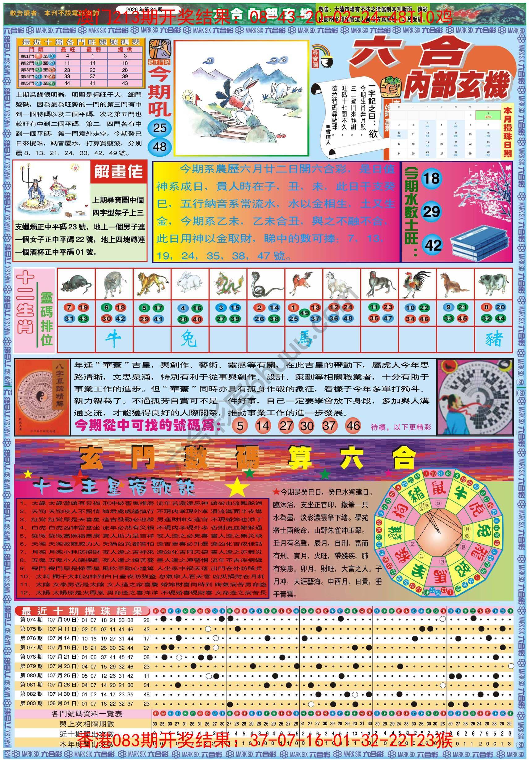 六合内部玄机港版