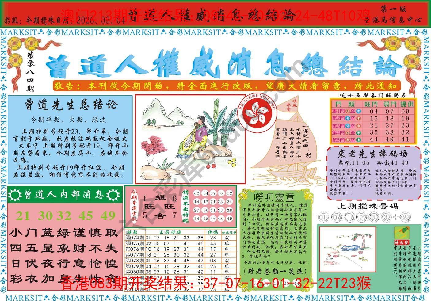 曾道人权威消息