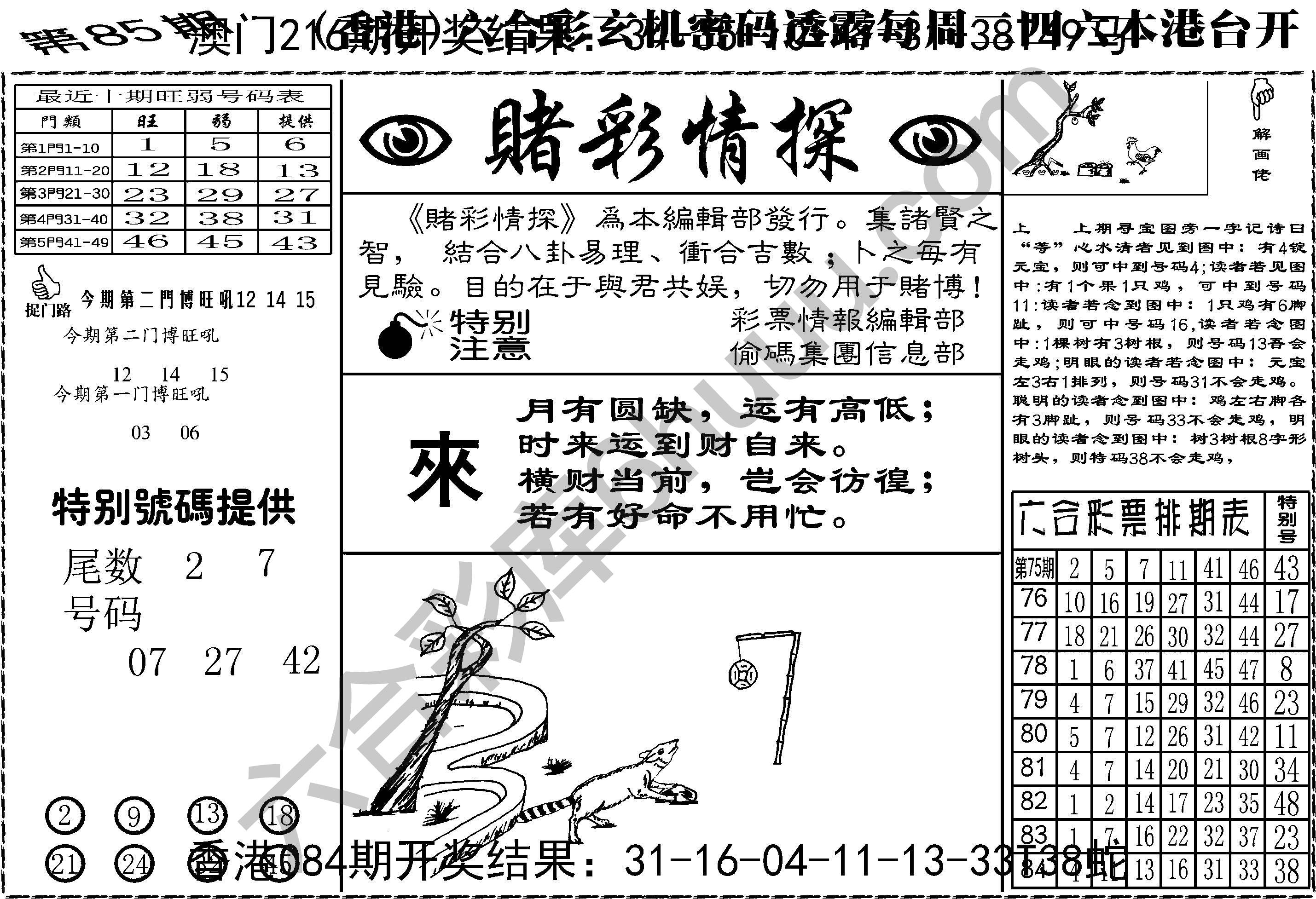 赌彩情探