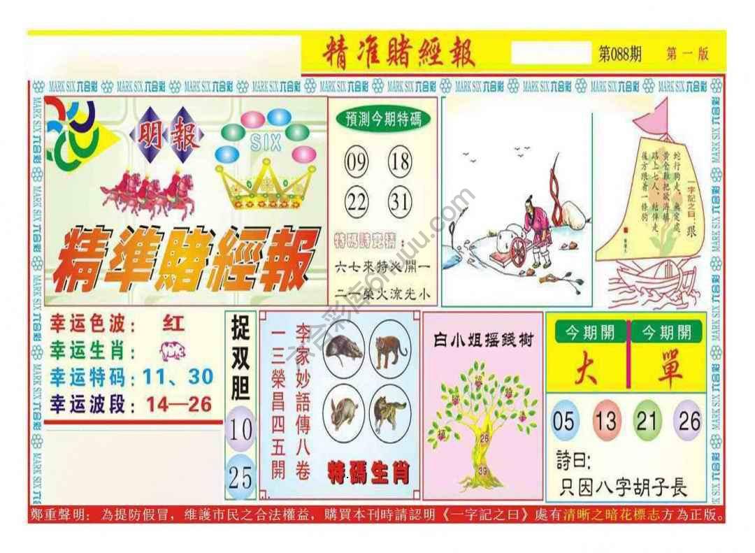 精准赌经报