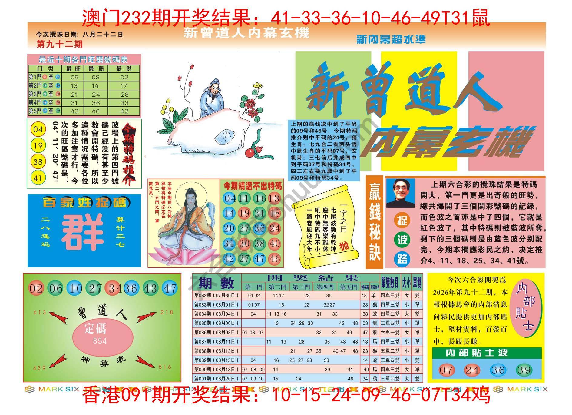 新曾道人内幕玄机